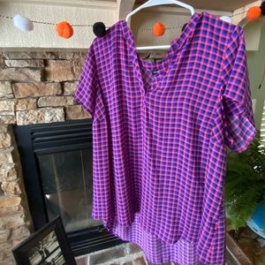 Torrid checked blouse